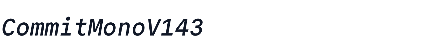 CommitMonoV143 — CommitMonoV143-575Italic.otf