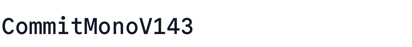 CommitMonoV143 — CommitMonoV143-575Regular.otf