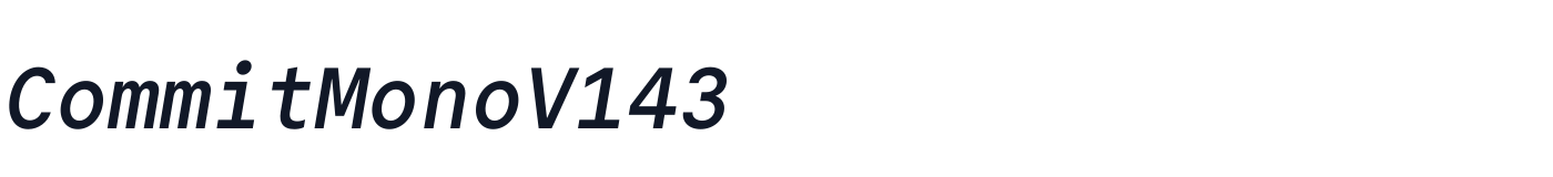 CommitMonoV143 — CommitMonoV143-600Italic.otf