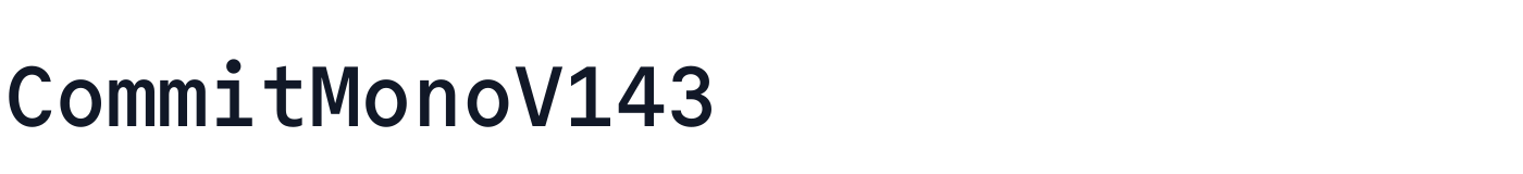 CommitMonoV143 — CommitMonoV143-600Regular.otf