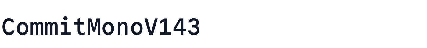 CommitMonoV143 — CommitMonoV143-625Regular.otf