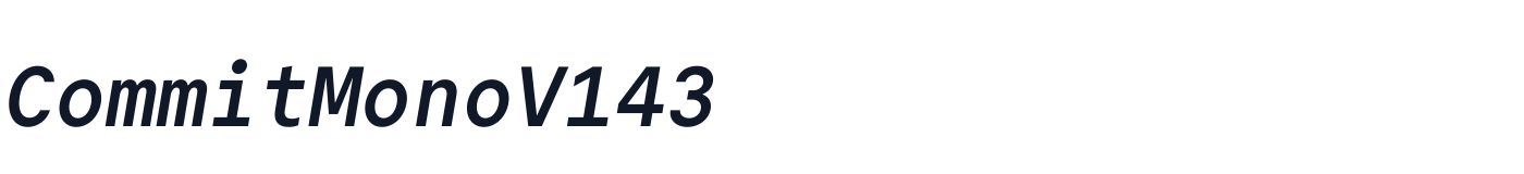 CommitMonoV143 — CommitMonoV143-650Italic.otf