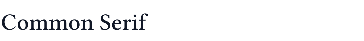 Common Serif — CommonSerif-Medium.otf