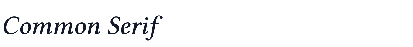 Common Serif — CommonSerif-MediumItalic.ttf
