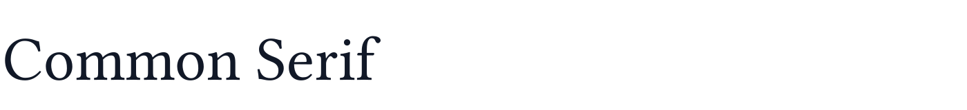 Common Serif — CommonSerif-Regular.otf