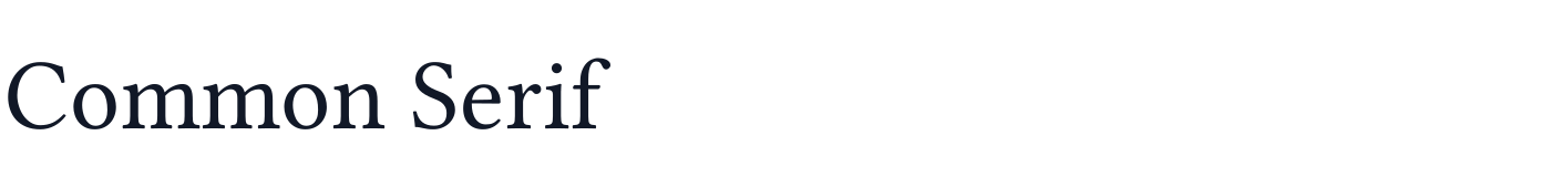 Common Serif — CommonSerif-Regular.ttf