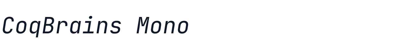 CoqBrains Mono — CoqBrainsMono-Italic.otf