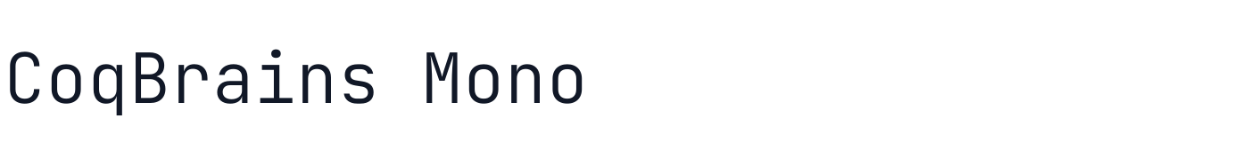 CoqBrains Mono — CoqBrainsMono-Light.otf