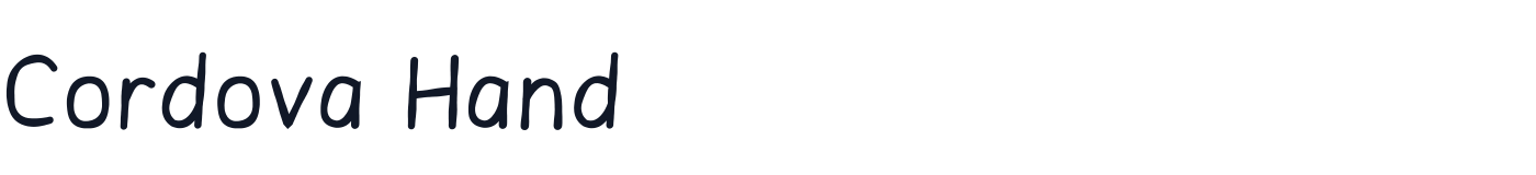Cordova Hand — CordovaHandText-Regular.ttf
