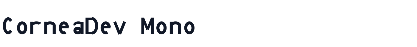 CorneaDev Mono — CorneaDevMono-Bold.ttf