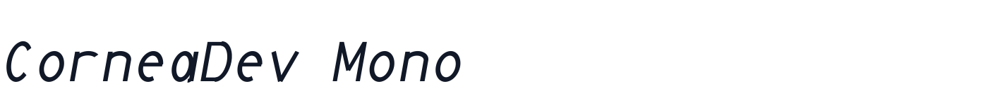 CorneaDev Mono — CorneaDevMono-Italic.ttf