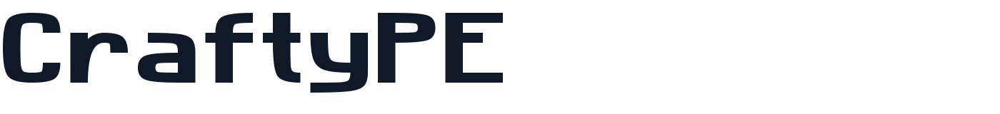 CraftyPE — CraftyPE-Bold.ttf