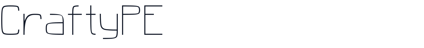 CraftyPE — CraftyPE-Thin.ttf