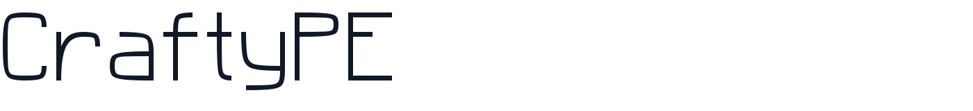 CraftyPE — CraftyPE-UltraLight.ttf