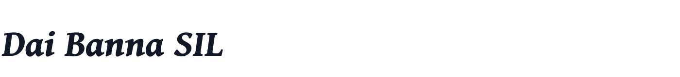 Dai Banna SIL — DaiBannaSIL-BoldItalic.ttf