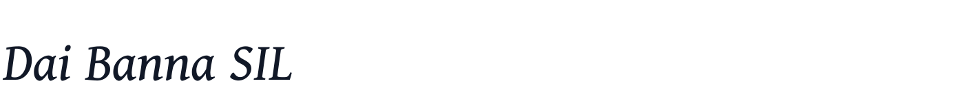 Dai Banna SIL — DaiBannaSIL-Italic.ttf