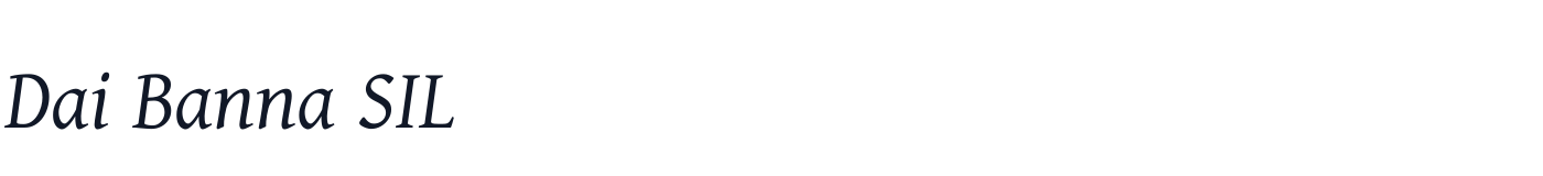 Dai Banna SIL — DaiBannaSIL-LightItalic.ttf