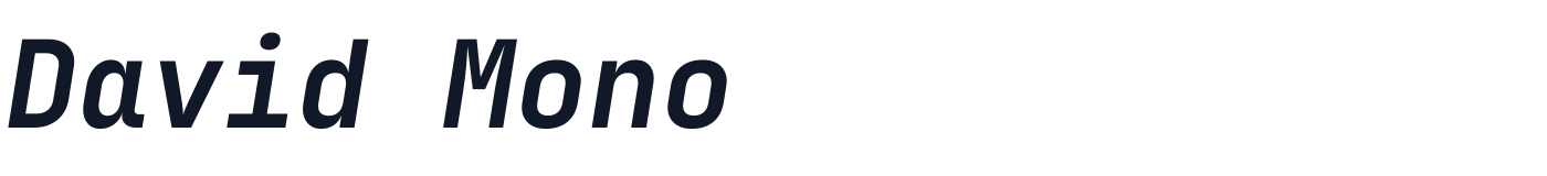 David Mono — DavidMono-BoldItalic.ttf