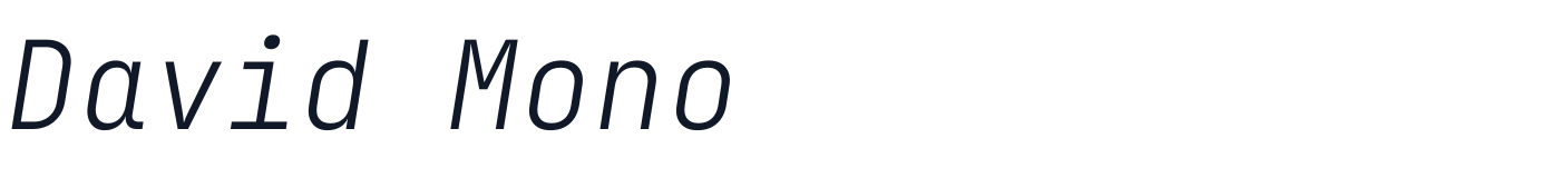 David Mono — DavidMono-ExtraLightItalic.ttf