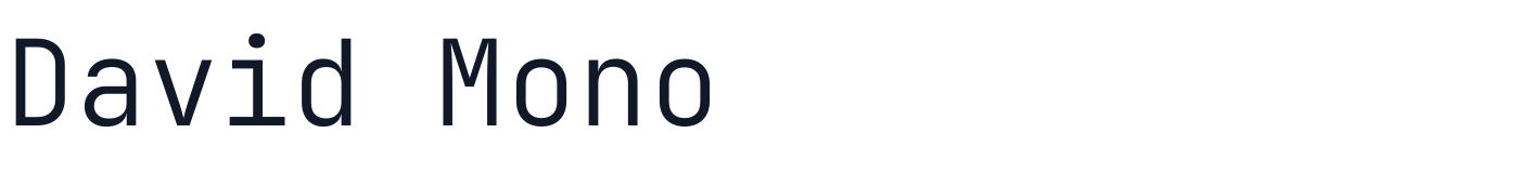 David Mono — DavidMono-Light.ttf