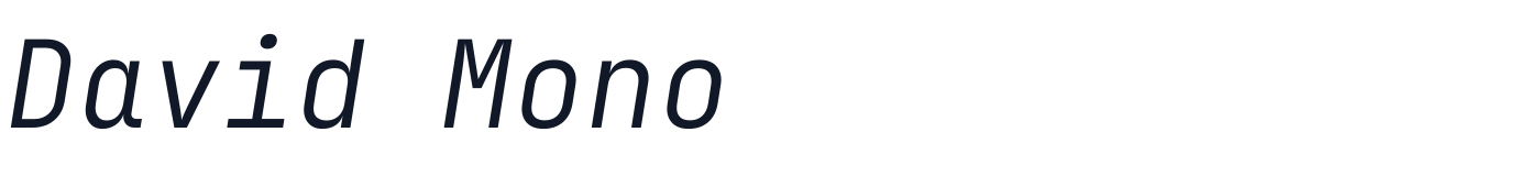 David Mono — DavidMono-LightItalic.ttf