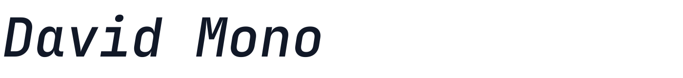 David Mono — DavidMono-SemiBoldItalic.ttf