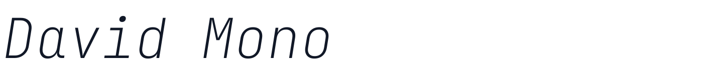 David Mono — DavidMono-ThinItalic.ttf