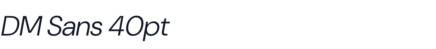 DM Sans 40pt — DMSans40pt-LightItalic.otf