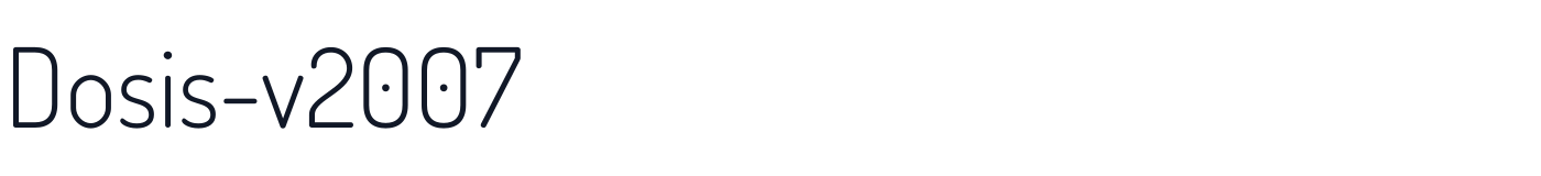 Dosis-v2007 — Dosis-v2007-300Light.otf