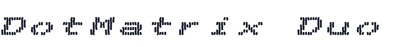 DotMatrix Duo — DotMatrixDuo-BoldItalic.otf