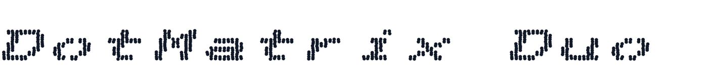 DotMatrix Duo — DotMatrixDuo-BoldItalic.ttf