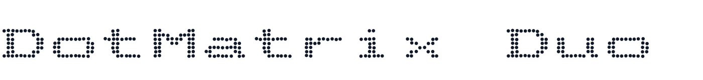 DotMatrix Duo — DotMatrixDuo-Regular.otf