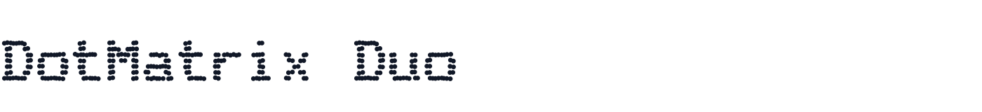 DotMatrix Duo — DotMatrixDuo-UltraCondensedRegular.otf