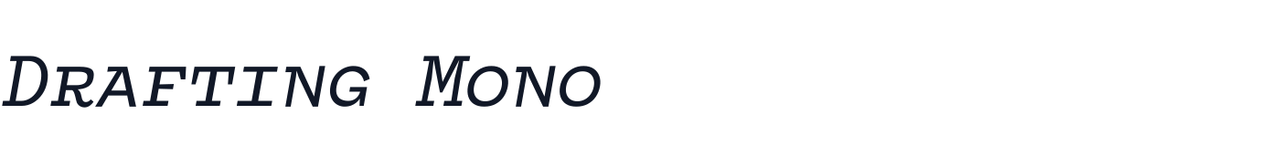 Drafting Mono — DraftingMonoSC-Italic[wght].ttf