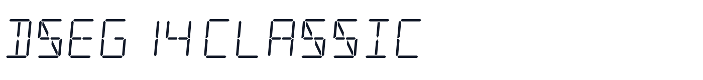 DSEG14 Classic — dseg14-classic-latin-300-italic.ttf