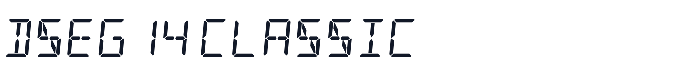 DSEG14 Classic — dseg14-classic-latin-400-italic.ttf