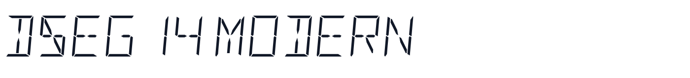 DSEG14 Modern — dseg14-modern-latin-300-italic.ttf