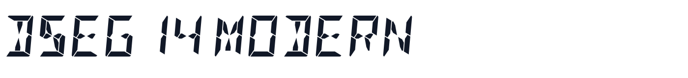 DSEG14 Modern — dseg14-modern-latin-700-italic.ttf