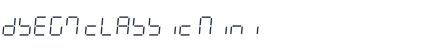DSEG7 Classic Mini — dseg7-classic-mini-latin-300-italic.ttf