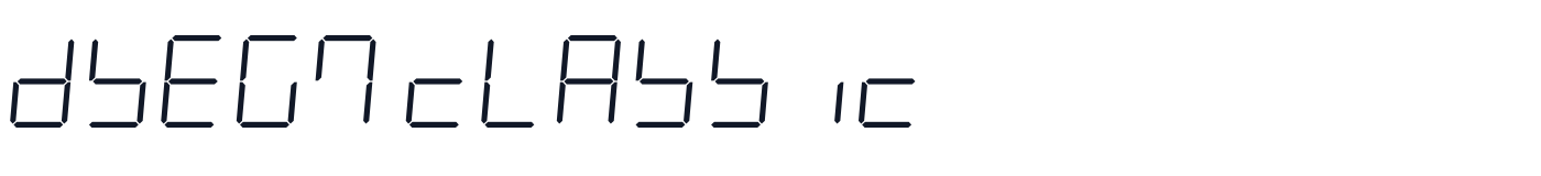 DSEG7 Classic — dseg7-classic-latin-300-italic.ttf