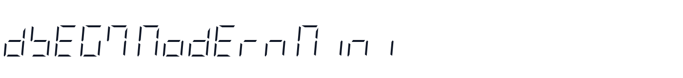 DSEG7 Modern Mini — dseg7-modern-mini-latin-300-italic.ttf