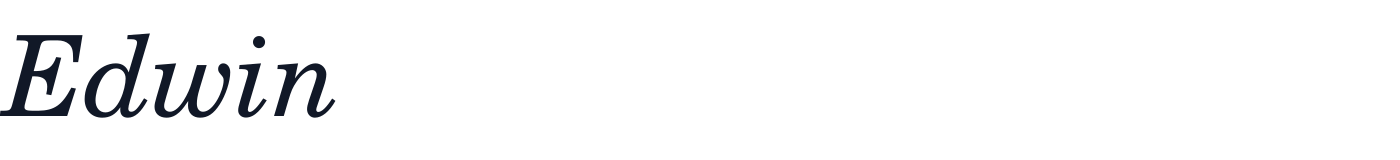 Edwin — Edwin-Italic.otf
