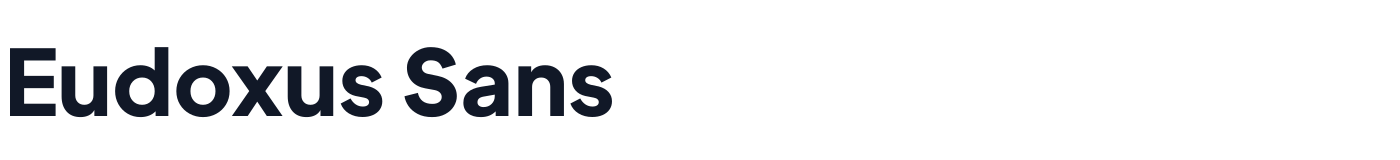Eudoxus Sans — EudoxusSans-ExtraBold.ttf