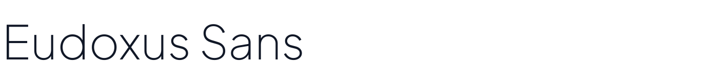 Eudoxus Sans — EudoxusSans-ExtraLight.ttf