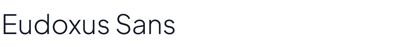 Eudoxus Sans — EudoxusSans-Light.ttf