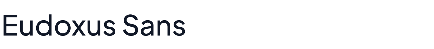 Eudoxus Sans — EudoxusSans-Medium.ttf