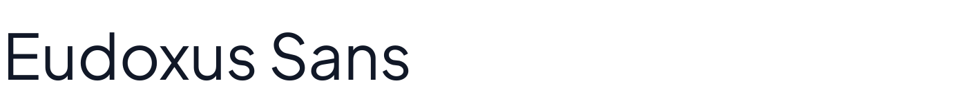 Eudoxus Sans — EudoxusSans-Regular.ttf
