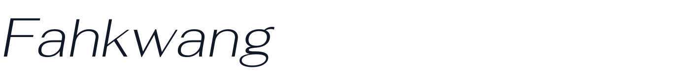 Fahkwang — Fahkwang-ExtraLightItalic.ttf