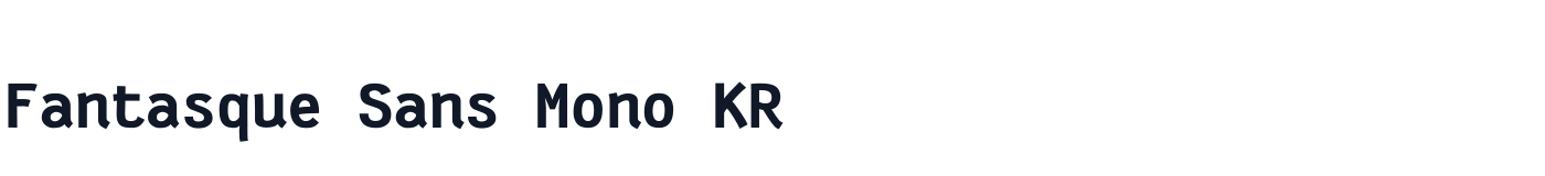 Fantasque Sans Mono KR — FantasqueSansMonoKR-Bold.ttf