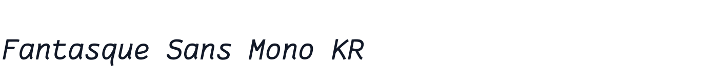 Fantasque Sans Mono KR — FantasqueSansMonoKR-Italic.ttf